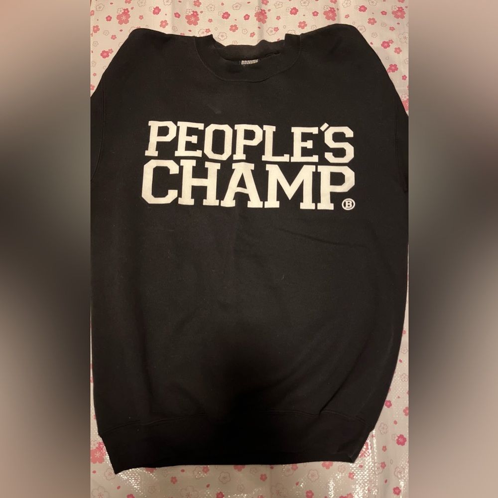 Breezy Excursion People's Champ Black Crew Sweatshirt Mens Size M